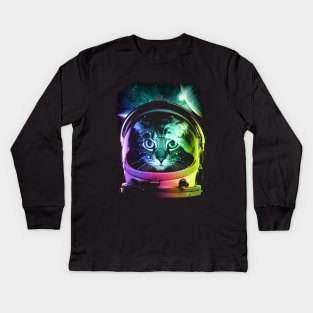 Space Cat V.II Kids Long Sleeve T-Shirt